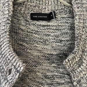 The Limited Heather Gray Knit Cardigan